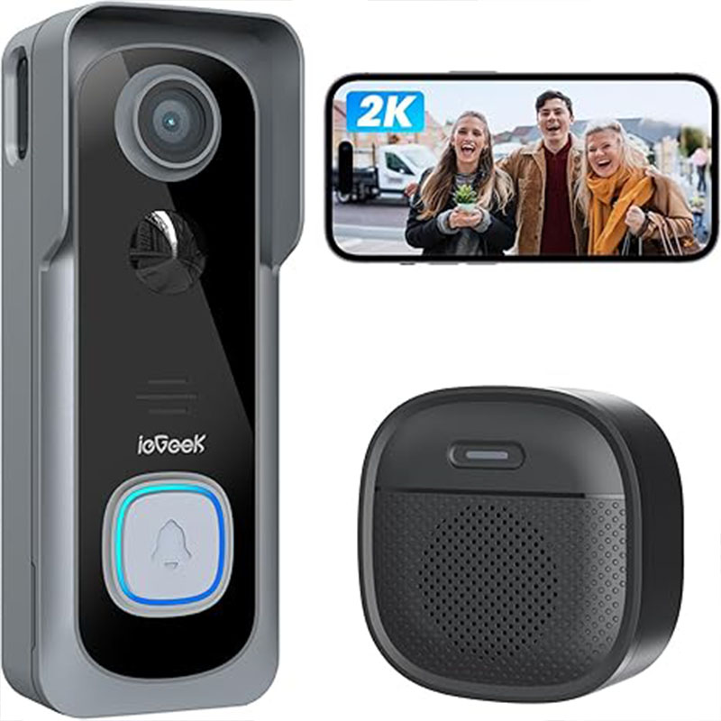 Smart Doorbell Wired - Беспроводная камера дверного звонка ieGeek 2K