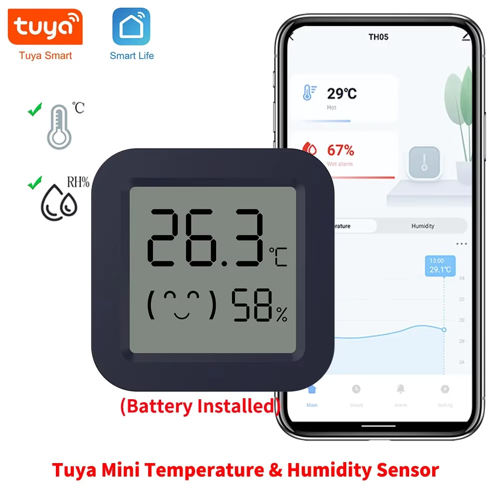 Temperature Humidity Sensor - Мини-умный термометр-гигрометр, датчик температуры и влажности,